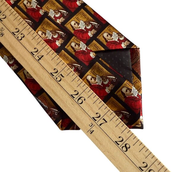 NWT Norman Rockwell Benjamin Franklin Silk Tie The Saturday Evening Post 56" - Picture 9 of 9